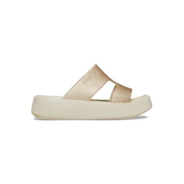 Crocs Getaway Platform Glitter H-Strap 209667-160 Krem Kadın Terlik