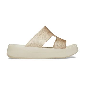 Crocs Getaway Platform Glitter H-Strap 209667-160 Krem Kadın Terlik