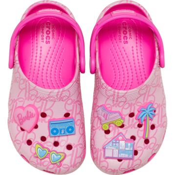 Crocs Mattel Pink Barbie Classic Clog T 211407-90H Pembe Çok Renkli Unisex Çocuk Terlik
