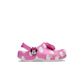Crocs Minnie Mouse Classic Clog T 212372-90H Multi Pembe Beyaz Unisex Çocuk Terlik
