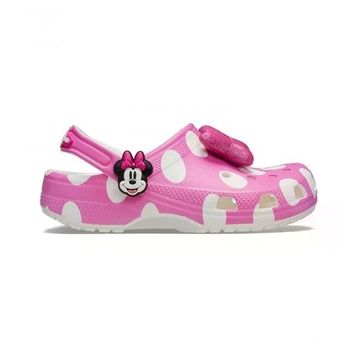 Crocs Minnie Mouse Classic Clog T 212372-90H Multi Pembe Beyaz Unisex Çocuk Terlik