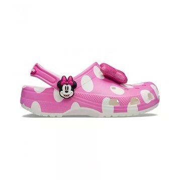Crocs Minnie Mouse Classic Clog T 212372-90H Multi Pembe Beyaz Unisex Çocuk Terlik