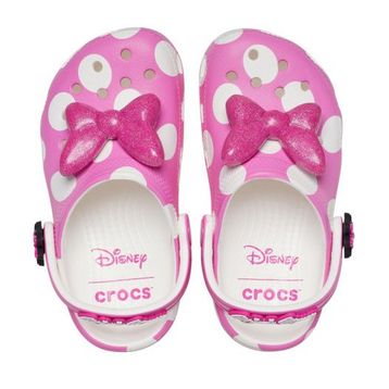 Crocs Minnie Mouse Classic Clog T 212372-90H Multi Pembe Beyaz Unisex Çocuk Terlik