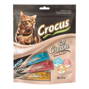 Crocus 30x15 gr 30'lu Karışık Krema Kedi Ödülü
