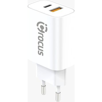 Crocus Ion 20 W Pd+Qc.3.0 Beyaz Çift Çıkışlı Hızlı Seyahat Şarj Adaptörü
