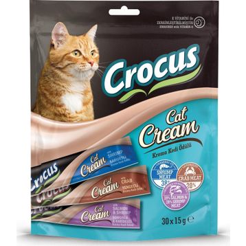 Crocus Somon-Karides-Yengeç ve Ördekli 30x15 gr Çoklu Krem Kedi Ödülü