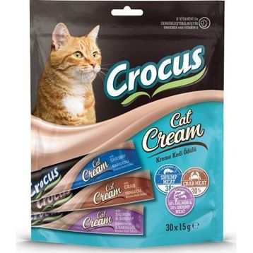 Crocus Somon-Karides-Yengeç ve Ördekli 30x15 gr Çoklu Krem Kedi Ödülü