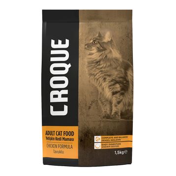 Croque Adult Cat Tavuk Etli 1.5 kg Yetişkin Kuru Kedi Maması