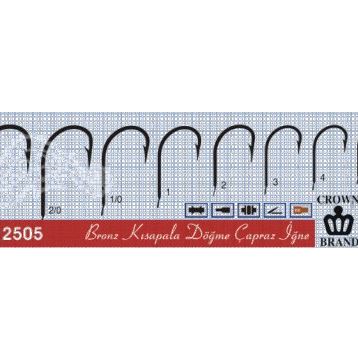 Crown 2505 No:7 100'lü Paket Olta İğnesi
