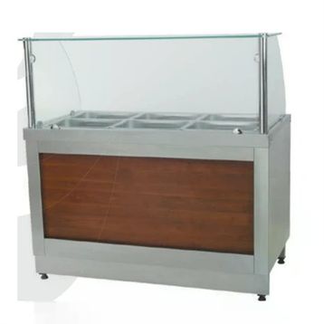 CSA Doğalgazlı Tezgahlı 280X90X85/135 cm Karacasan Sıcak Servis Benmarisi