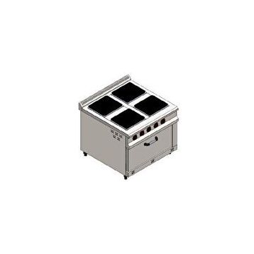 Csa İnox Karacasan 100x100 cm 4+1 Elektrikli 4'lü Kuzine Ocak