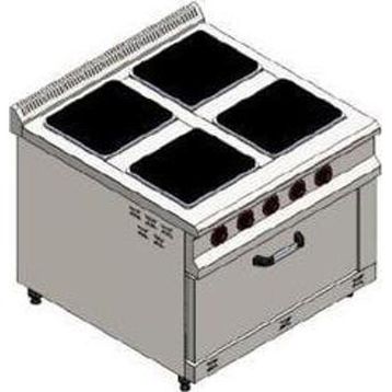 Csa İnox Karacasan 100x100 cm 4+1 Elektrikli 4'lü Kuzine Ocak