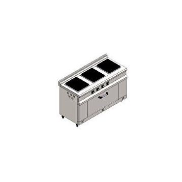Csa İnox Karacasan 140x60 cm 3+1 Elektrikli 3'lü Kuzine Ocak