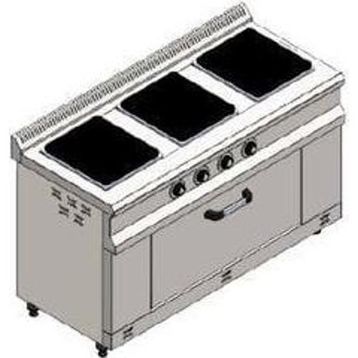 Csa İnox Karacasan 140x60 cm 3+1 Elektrikli 3'lü Kuzine Ocak