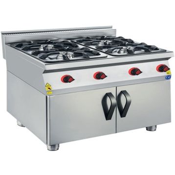Csa İnox Karacasan 900 Seri Dolaplı 80 cm 4 Gözlü Tüplü Ocak