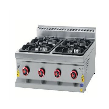 Csa İnox Karacasan 900 Seri Set Üstü 80 cm 4 Gözlü Tüplü Ocak