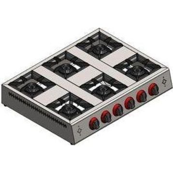Csa İnox Karacasan Doğalgazlı 6 Gözlü Mini Set Üstü Ocak