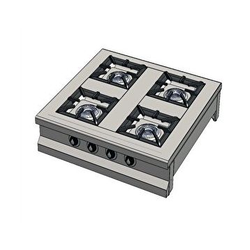 Csa İnox Karacasan Set Üstü 90 cm 4 Gözlü Doğalgazlı Ocak