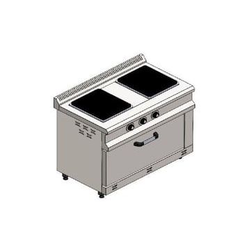 CSA Karacasan 100x60 cm 2+1 Elektrikli 2'li Kuzine Ocak