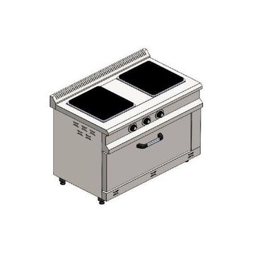 CSA Karacasan 100x60 cm 2+1 Elektrikli 2'li Kuzine Ocak