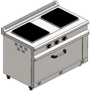 CSA Karacasan 100x60 cm 2+1 Elektrikli 2'li Kuzine Ocak