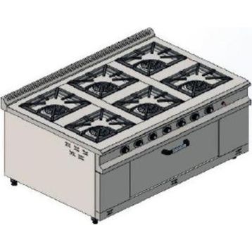 CSA Karacasan 150x100 cm 6+1 Doğalgazlı 6'lı Kuzine Ocak