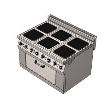 CSA Karacasan 150x100 cm 6+1 Elektrikli 6'lı Kuzine Ocak