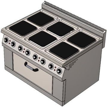CSA Karacasan 150x100 cm 6+1 Elektrikli 6'lı Kuzine Ocak