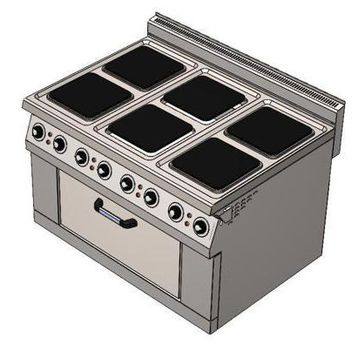 CSA Karacasan 150x100 cm 6+1 Elektrikli 6'lı Kuzine Ocak
