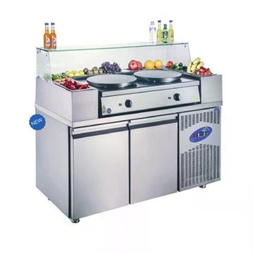 CSA Karacasan 281 lt 304 Çelik İki Kapılı Üst Soğutmalı Krep Hazırlık Buzdolabı