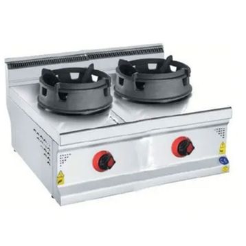 CSA Karacasan 700 Seri Set Üstü Çiftli Doğalgazlı Wok Ocak