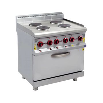 CSA Karacasan 80x80 cm 4+1 Elektrikli 4'lü Kuzine Ocak