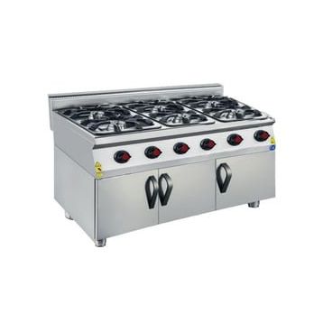 CSA Karacasan 900 Seri Dolaplı 120 cm 6 Gözlü Tüplü Ocak
