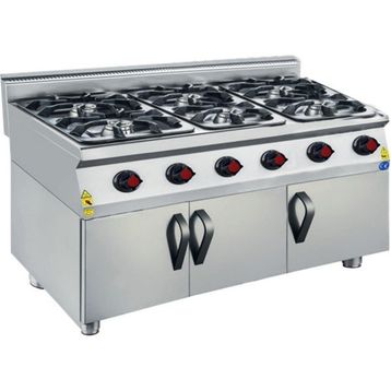 CSA Karacasan 900 Seri Dolaplı 120 cm 6 Gözlü Tüplü Ocak