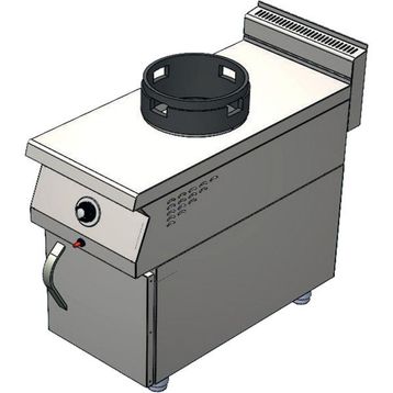 CSA Karacasan 900 Seri Dolaplı 40 cm Tek Gözlü Doğalgazlı Wok Ocak