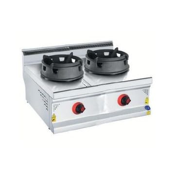 CSA Karacasan 900 Seri Set Üstü 80 cm 2 Gözlü Doğalgazlı Wok Ocak