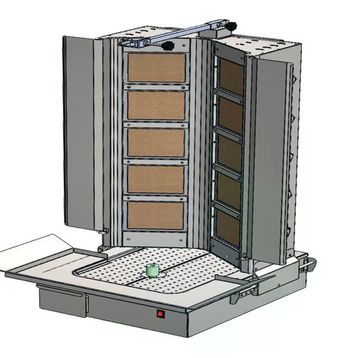CSA Karacasan Endüstriyel Doğalgazlı 8 Radyanlı Döner Ocağı Makinesi