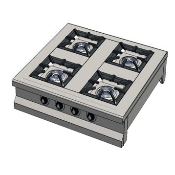 CSA Karacasan Set Üstü 90 cm 4 Gözlü Doğalgazlı Ocak