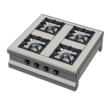 CSA Karacasan Set Üstü 90 cm 4 Gözlü Doğalgazlı Ocak