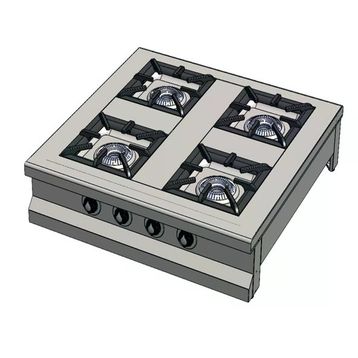 CSA Karacasan Set Üstü 90 cm 4 Gözlü Doğalgazlı Ocak