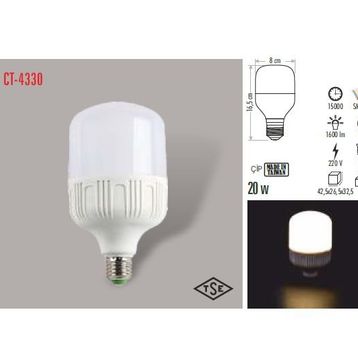 CT-4330 18W/6500K LED AMPUL (BEYAZ) CATA