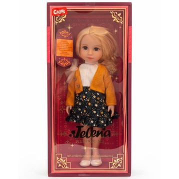 Ctoy 6900113 Jelena Elegant Girls Çiçek Desen Elbiseli 38 cm Bebek
