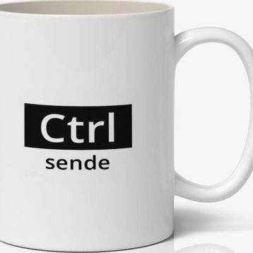 Ctrl Sende Yazılı Baskılı Kupa