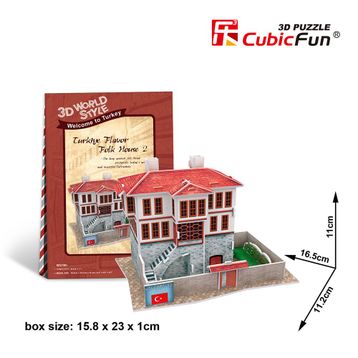 Cubic Fun 3D 18 Parça Türk Halk Evi 2 Puzzle