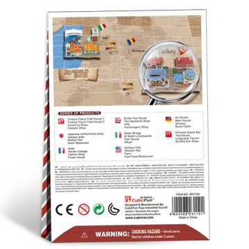 Cubic Fun 3D 18 Parça Türk Halk Evi 2 Puzzle