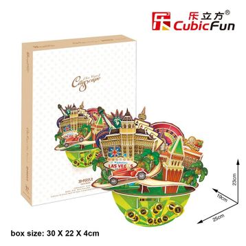Cubic Fun 3D 64 Parça Las Vegas Şehir Kompozisyonu Puzzle