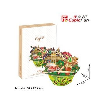 Cubic Fun 3D 64 Parça Las Vegas Şehir Kompozisyonu Puzzle