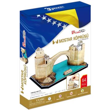 Cubic Fun 3D Mostar Köprüsü 64 Parça Puzzle