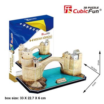 Cubic Fun 3D Mostar Köprüsü 64 Parça Puzzle