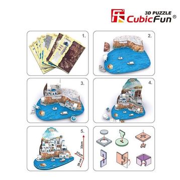 Cubic Fun 3D Santorini Island 129 Parça Puzzle